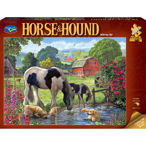 Jigsaw Puzzle - Horse & Hound Watering Hole ( 1000pcs)