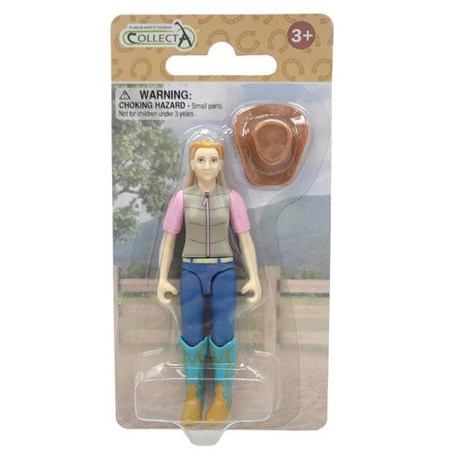 Figurine - CollectA Lady Hobby Rider with Cowgirl Hat