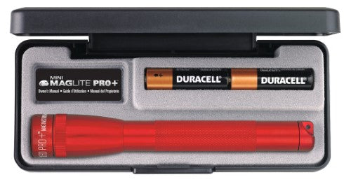 LED Flashlight - MAGLITE Mini Mag 2 Cell AA Pres Box (Red)