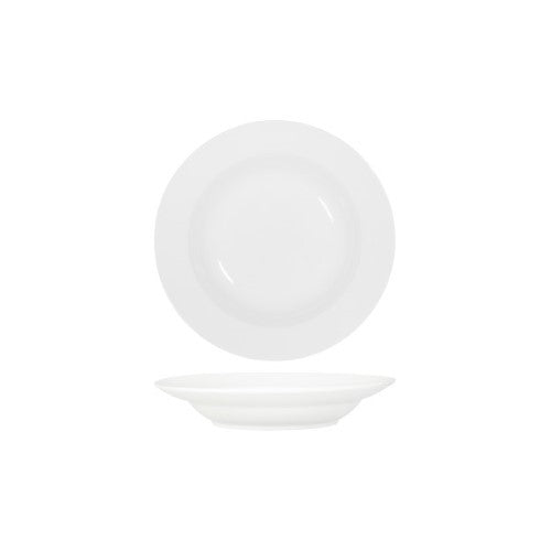 White Pasta Soup Bowl Deep 250x45mm Rim Shape - Tablekraft- Set of  4
