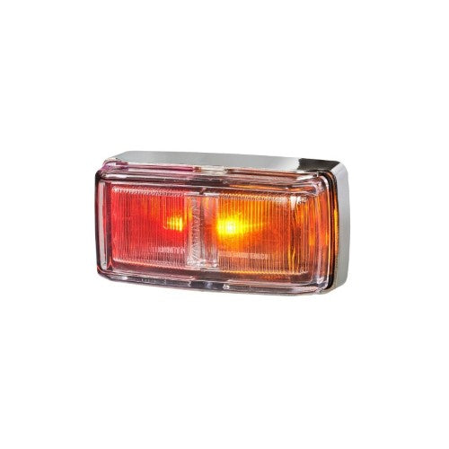 9-33v Mdl80 Led Red/Amber Side Marker Chrome B 0.5m Cable - NARVA