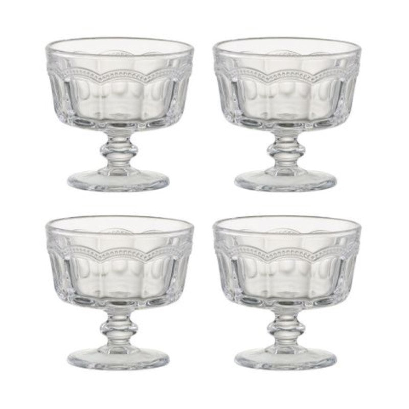 Set Of 4 Pearl Ridge Mini Trifle Bowls