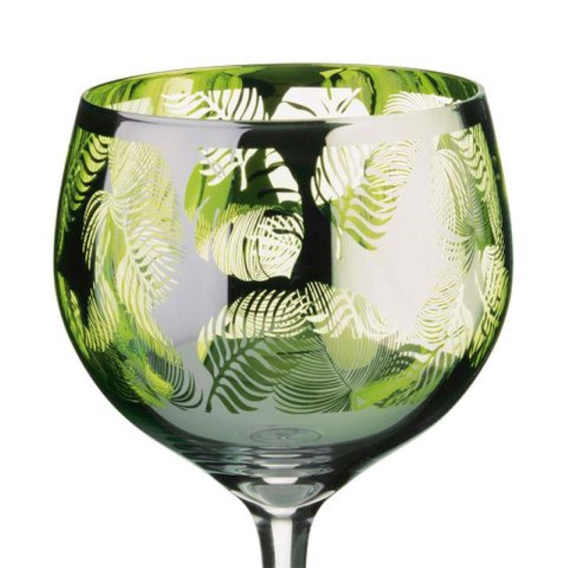 ARTLAND TROPICAL LEAVES GIN GLASS  (Set Of 2)