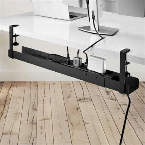 Under Desk Cable Management Tray Black