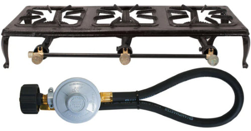 Campmaster Triple Cast Country Cooker Gas Stove with QCC Regulator