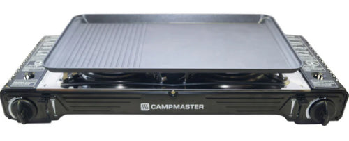 Campmaster Double Burner Butane Stove with Hotplate
