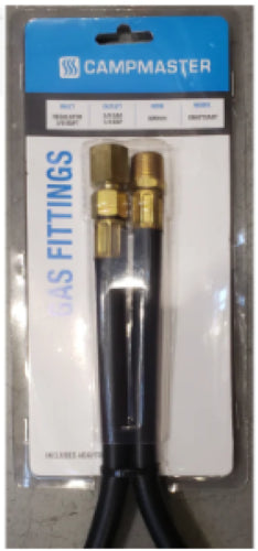 Campmaster 600mm 3/8 BSP M to 3/8 SAE F L.P. Gas Hose