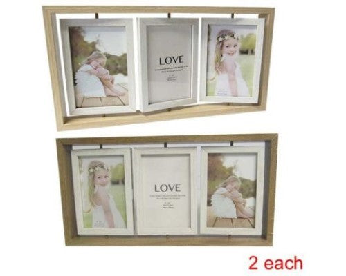 Photo Frame - Beech TonesTriple Set of 4