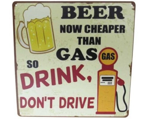 Wall Art Tin - SQ Drink No Drive