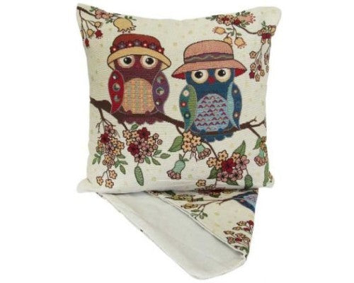 Cushion Cover -  Owls in Hats
