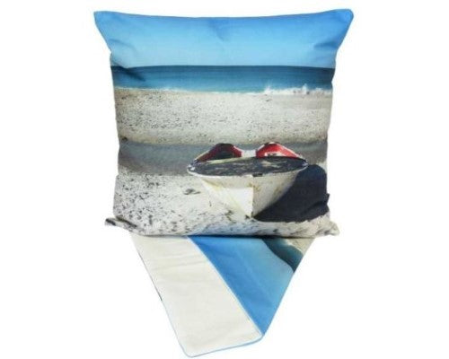 Cushion Cover -  NZ Boat on Beach