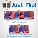 Aquatic Magnet Cleaner Flipper Pico 2in1 Scraper Black