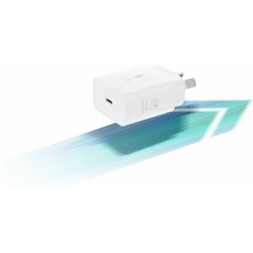 Samsung AC POWER ADAPTOR - 25W, USB-C, NO CABLE (WHITE) (EP-T2510NWEGAU)
