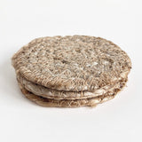 SEAGRASS / JUTE ROUND COASTER SET 4 -NATURAL - NATURAL