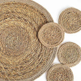 SEAGRASS / JUTE ROUND PLACEMAT NATURAL BORDER/NATURAL