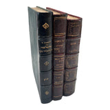 Ornament - ANTIQUE STACKING BOOKS LGE - 1 PCE- ANTIQUE RED/BLACK 28X20X12CM