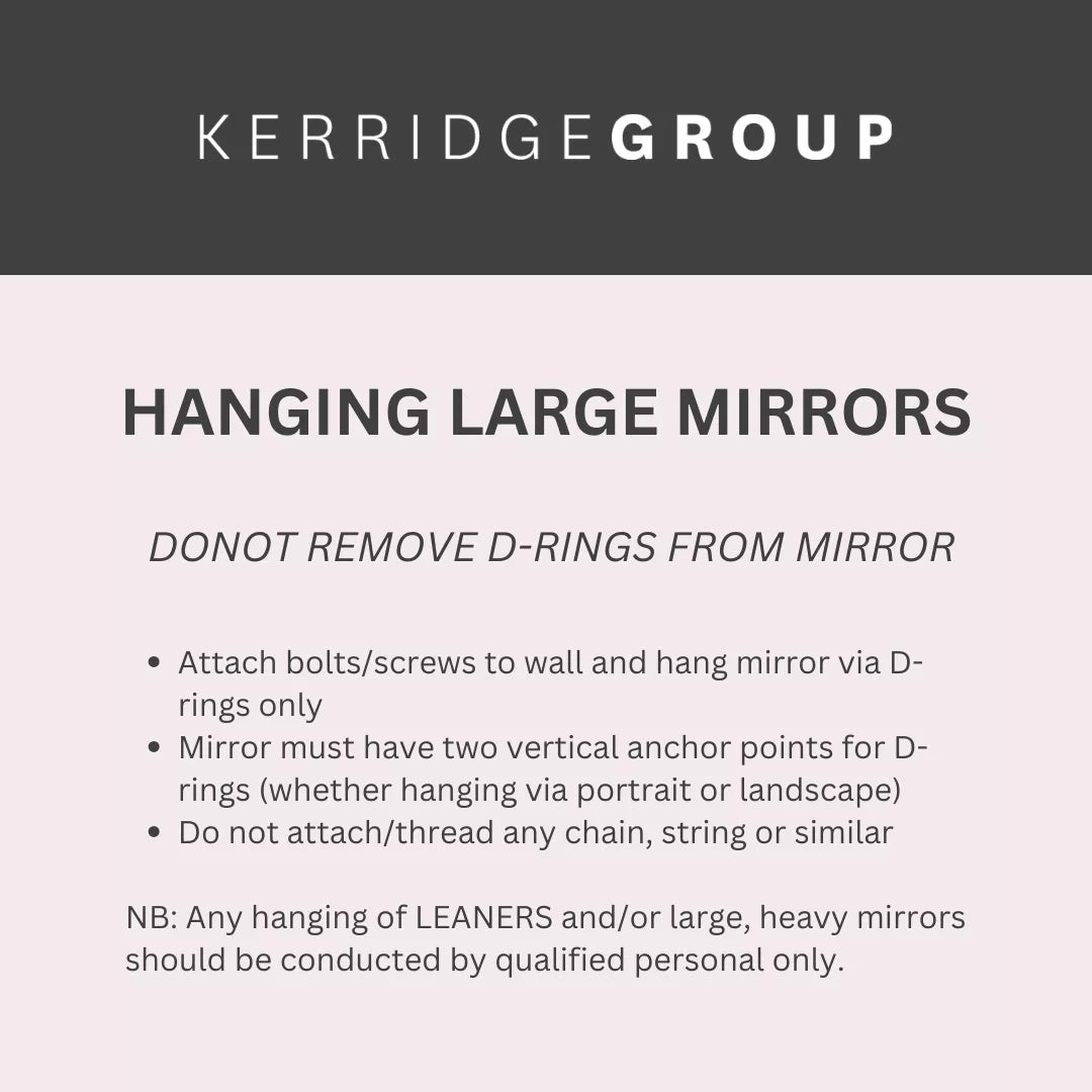 BEVELED CENTRE MIRRORED SEGMENT DRESS MIRROR 147X61CM