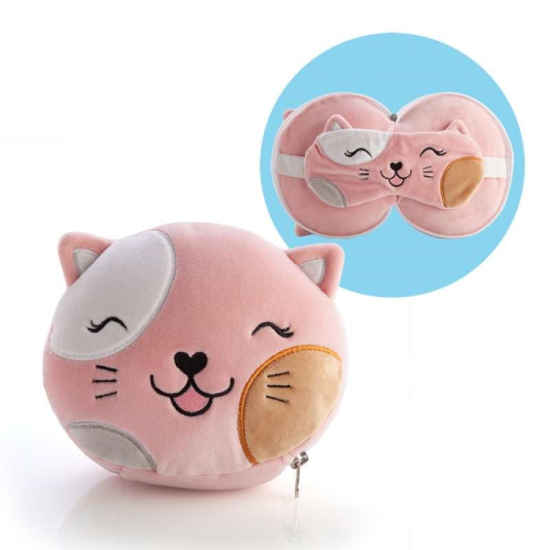 Travel Mask & Pillow - Smoosho's Pals Cat