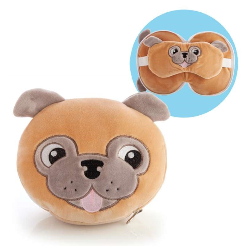 Travel Mask & Pillow - Smoosho's Pals Pug