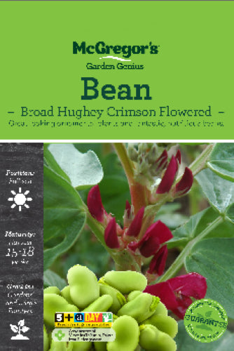 McGregor's Broad Bean Hughey Crimson Flowered Packet