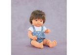 Miniland -My Friends & Me Baby Doll Brown Hair Boy 38Cm