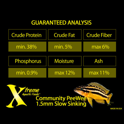 Aquatic Food Xtreme Community Peewee 1.5mm Pellets 141g