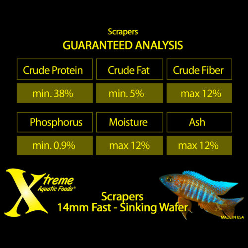 Aquatic Food Xtreme Scrapers 14mm Wafer 510g