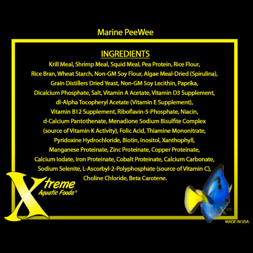 Aquatic Food Xtreme Marine Peewee 1.5mm Pellet 141g