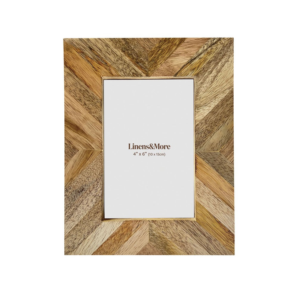 Photo Frame  - SUNBURST MANGO WOOD FRAME 4X6"