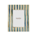 Photo Frame  - COASTAL BLUE STRIPED FRAME 4x6"