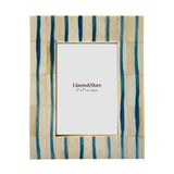 Photo Frame  - COASTAL BLUE STRIPED FRAME 5x7"