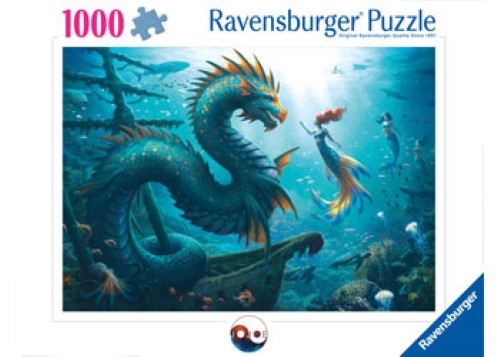 Ravensburger - Enchanted Depths: Dragon, Mermaid, 1000p