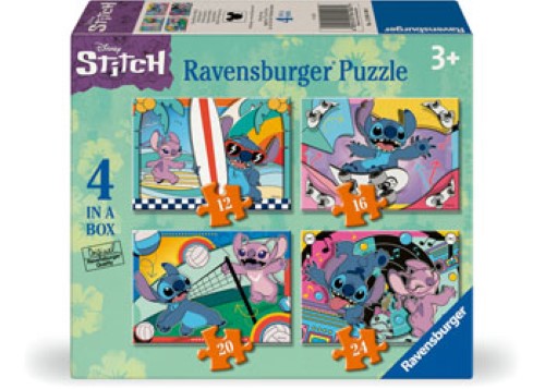 Ravensburger - Disney Stitch 4 in a box  12/16/20/24p