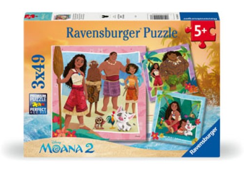 Ravensburger - Moana 2 Off To New Advenstures 3x49 Pc