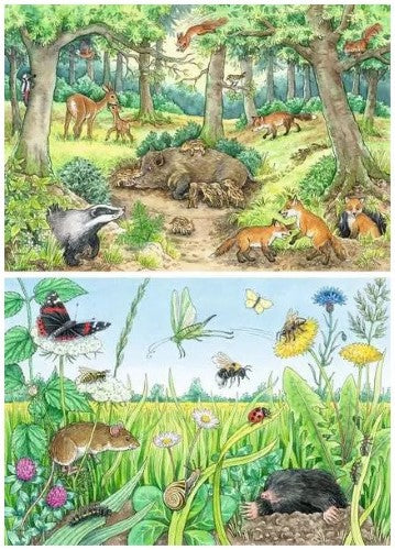 Ravensburger - Animals In Forest 2x12p