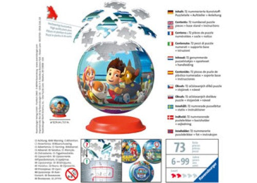 Ravensburger - 3D Puzzleball Paw Patrol 72p