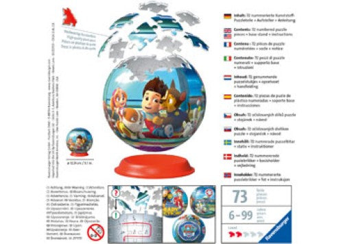 Ravensburger - 3D Puzzleball Paw Patrol 72p