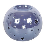 Purple Iridescent Star Ceramic Oil Burner