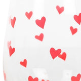 Heart Print Stemless Glass