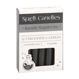 Set of 12 Banish Negativity Unscented Spell Candles
