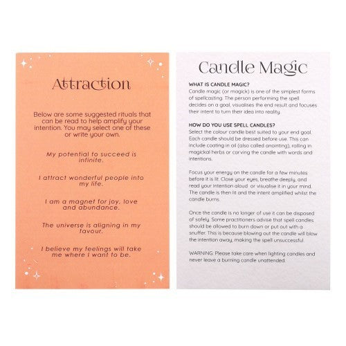 Set of 12 Attraction Unscented Spell Candles