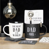 Dad Fuel Ceramic Mug and Metal Coffee Scoop Clip
