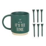 It's Tee Time Ceramic Mug with Golf Tees