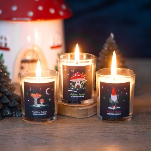 Gnome Sweet Gnome Trio Of Scented Glass Candles