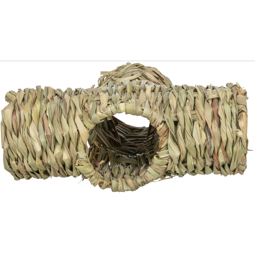 Small Animal Bedding 3-Way Grass Tunnel 25x9x18cm