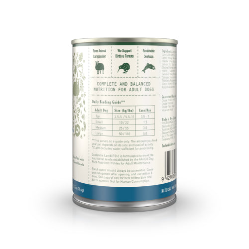 Dog Food Zealandia Dog - Lamb Pate 385g x12
