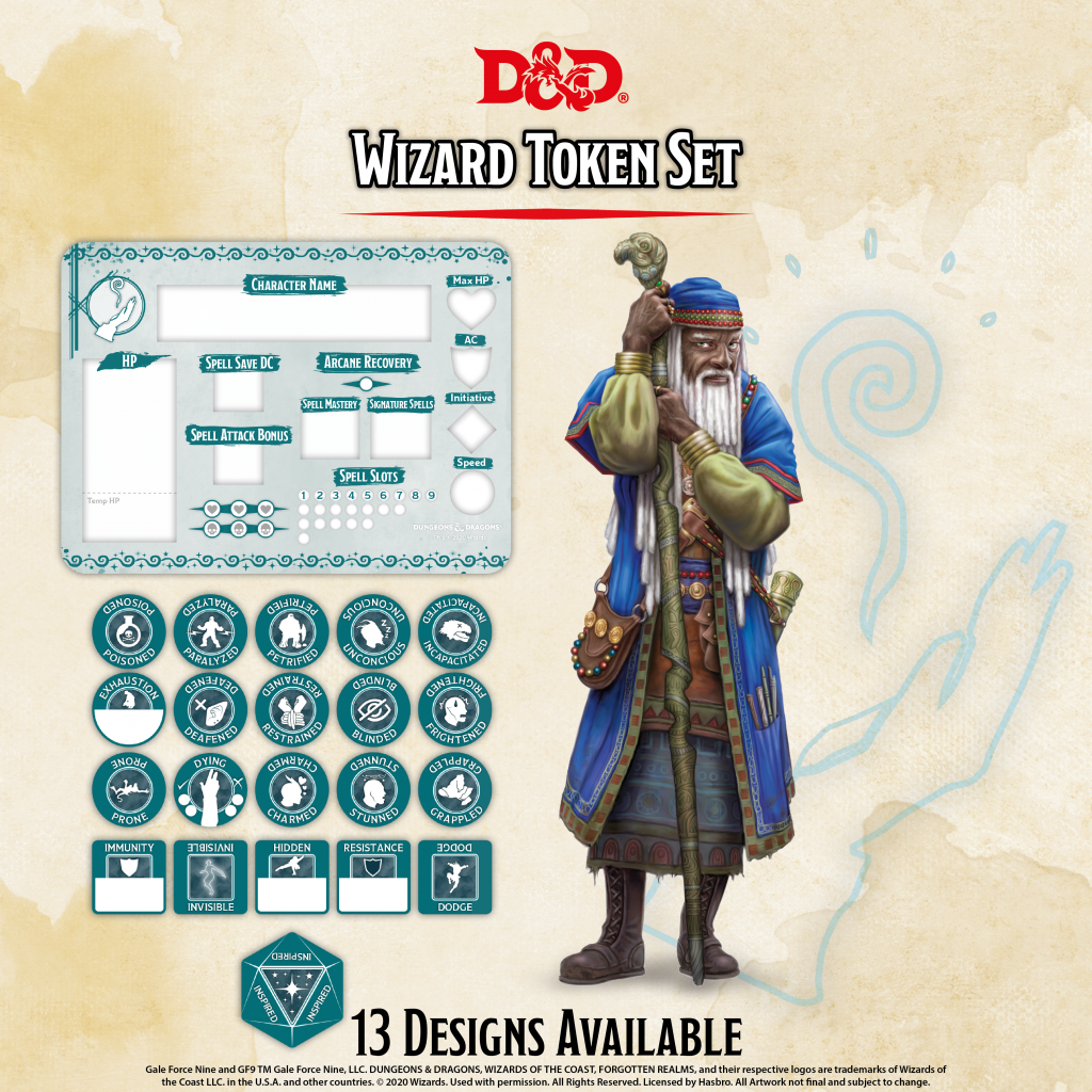 D&D: Class Token Set  - Wizard