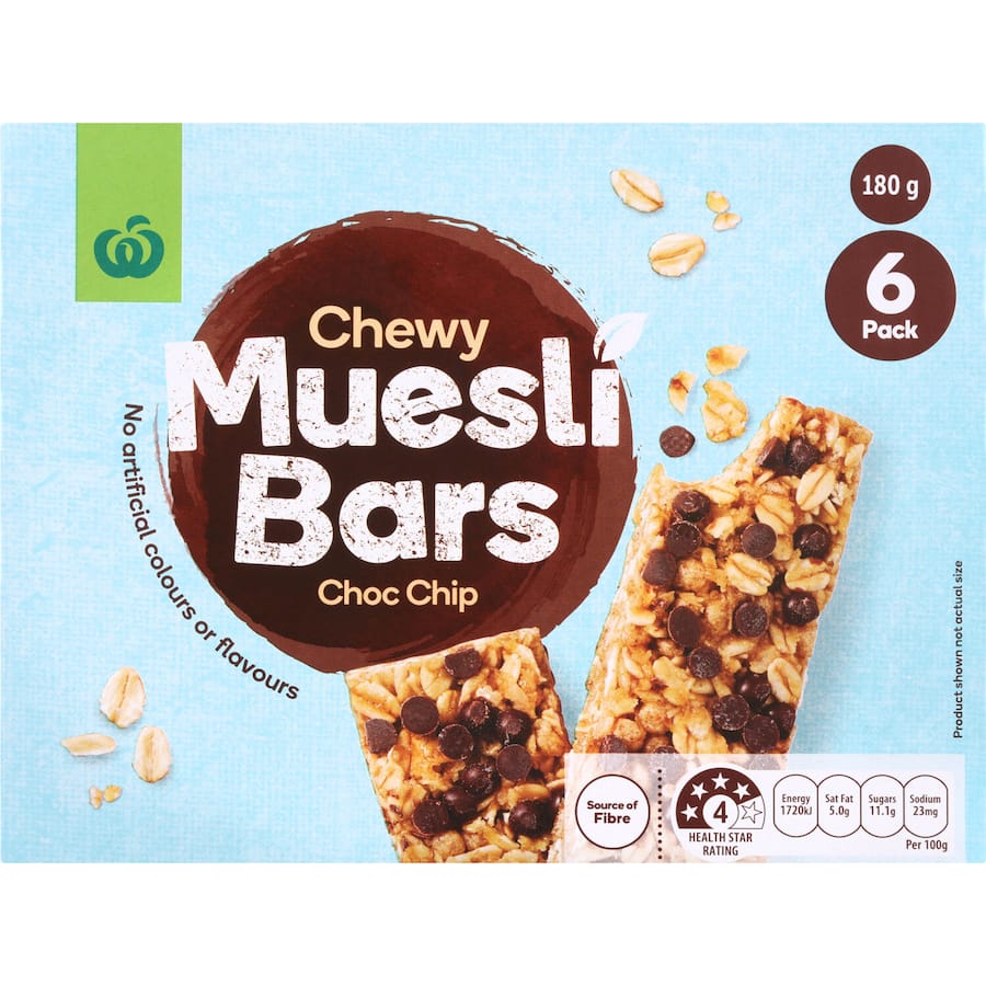 Chewy muesli bars with chocolate chips, perfect nutritious snack for on-the-go moments and satisfying sweet cravings.