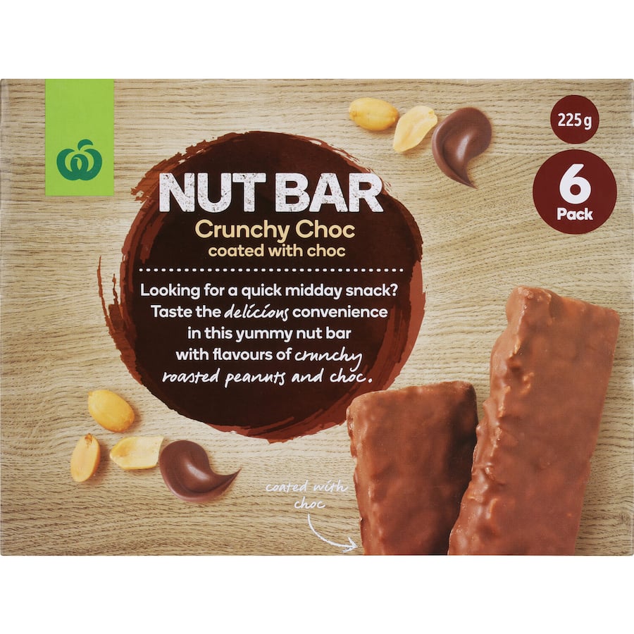 Crunchy Nut Bars coated in chocolate, featuring roasted peanuts for a nutritious, guilt-free snack. Perfect for on-the-go.