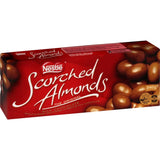 Milk chocolate-covered almonds with a crispy crunch, perfect for snacking or sharing at any occasion.